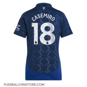 Manchester United Casemiro #18 Replik Auswärtstrikot Damen 2024-25 Kurzarm